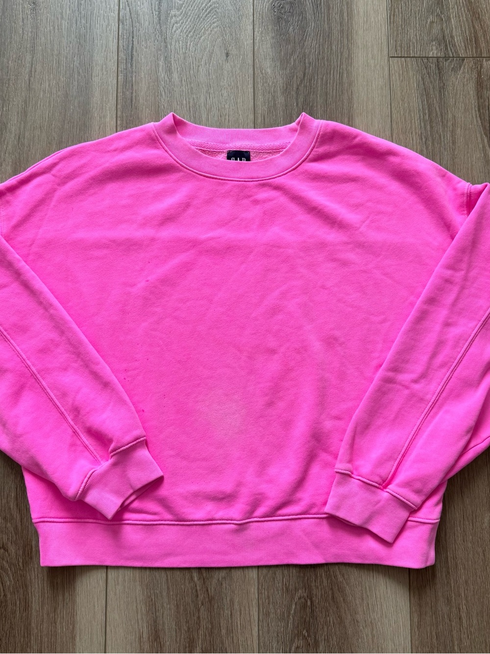 GAP womens Bright Pink Crewneck Sweatshirt size XS